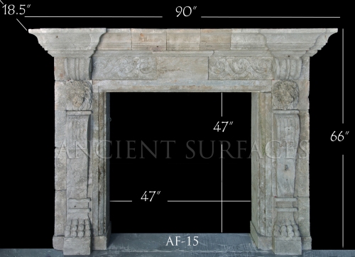 Antique Reclaimed English Mantle with an Italian Influance