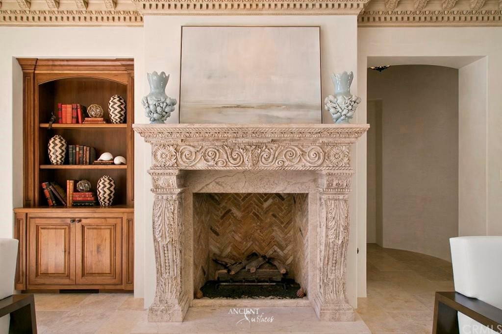 A piece of history- antique limestone fireplace mantle, beautifully preserved by Ancient Surfaces
Custom Carved Limestone Mantles
Hand Carved Mantles
Intricately Carved Architectural Elements